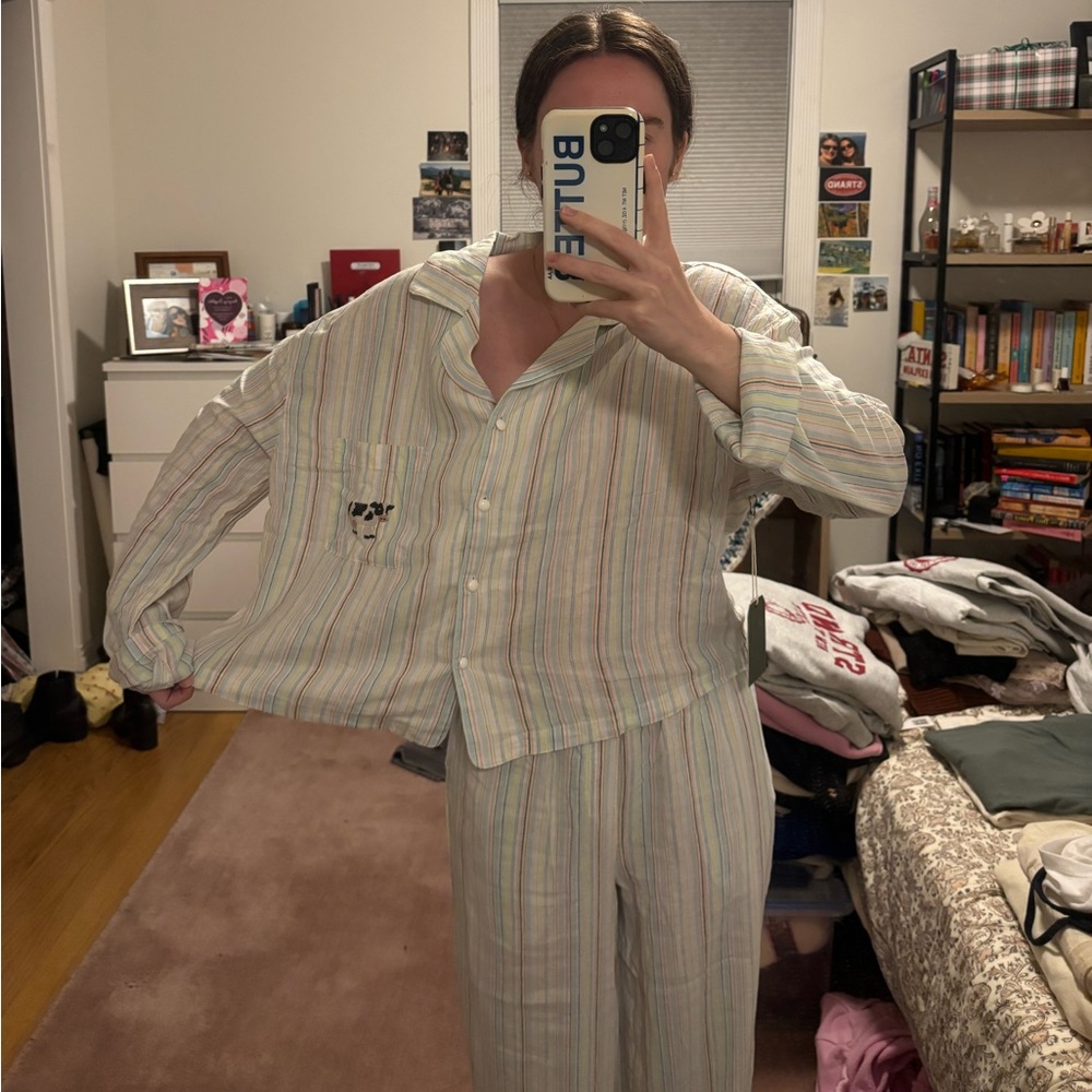 Dairy Boy pajama set with Embroidered Cow - Picture 8 of 9